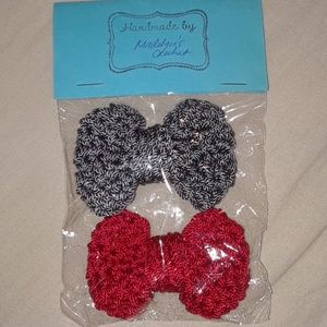 Handmade crochet bows